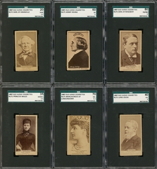 1887 N171 Old Judge Cigarettes "Celebrities and Misc." SGC-Graded Collection (6 Different)